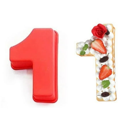 

1PCS Number 0 Silicone Cake Molds 3D Cake Molds Birthday Wedding Anniversary Baking Molds