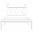 thumbnail image 2 of vidaXL Metal Bed Frame with Headboard White 100x200 cm, 2 of 5