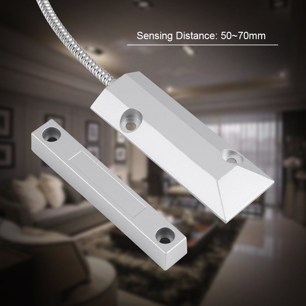 OTVIAP Magnetic Contact, Door Window Magnetic Contact Wired Sensor Detector Switch for Home Garage Alarm Security