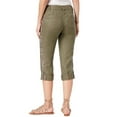thumbnail image 3 of INC International Concepts Women's Petites Cropped Cargo Capri Pants Olive Size 2 Petite, 3 of 3