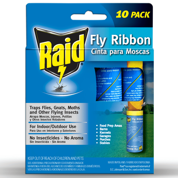 Raid® Fly Ribbons, Fly Traps, Effective for Kitchen & Food Prep Areas