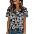 thumbnail image 6 of HONHUZH Mend Tops Shorts Sleeve Leopard Print Casual Sports Round Neck Vintage Short Sleeve Shirt Tops, 6 of 9