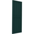thumbnail image 2 of Ekena Millwork 17 1/2"W x 61"H Americraft Five Board Exterior Real Wood Two Equal Panel Framed Board-n-Batten Shutters (Per Pair), Thermal Green, 2 of 9