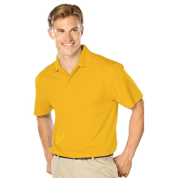 BlueGeneration Mens Wicking Solid Snag Resist Polo - Yellow 5 Extra Large Solid