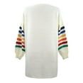 thumbnail image 4 of Fall Cardigans Women Over Warm Rainbow Stripe Print Long Sleeve Open Front Fashion Outwear Sweater Tops Women's Cardigans, 4 of 9