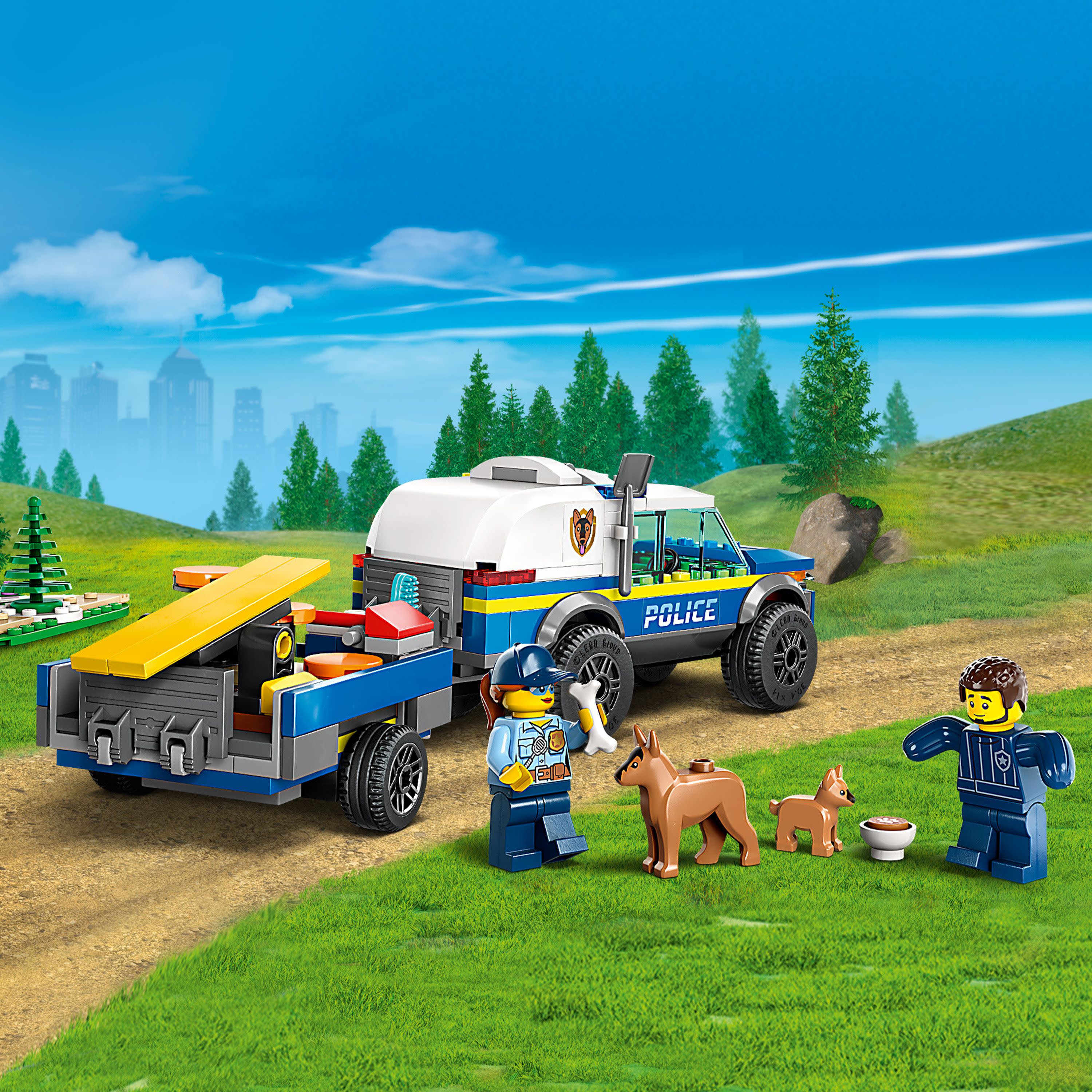 LEGO City Mobile Police Dog Training 60369, SUV Toy Car with Trailer, Obstacle Course and Puppy Figures, Animal Playset for Boys and Girls Ages 5 Plus - image 5 of 8