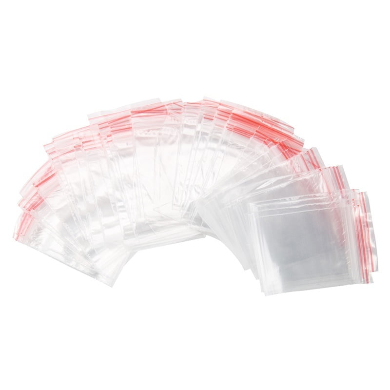 1.9x2.5 2.7x3.5 3.5x4.5 inch Resealable Plastic Zip Lock Storage Baggies for Earring Daily Pills HRX Package Small Clear Ziplock Jewelry Bags 2 Mil 300pcs 