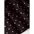 thumbnail image 4 of Coffee Brown Polka Dot Strapless Bodycon Mini Dress With Ruched Waist And Tiered Ruffle Hem, 4 of 5
