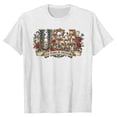 thumbnail image 4 of Puliio 250th Anniversary USA Tee Women's USA 250 Years of Freedom Floral American Flag Graphic Patriotic T-Shirt Crewneck 4th of July Tshirt, 4 of 4