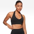 thumbnail image 3 of Top INGIA Halter Longline Acolchado con Espalda Baja para Yoga Negro XS, 3 of 5