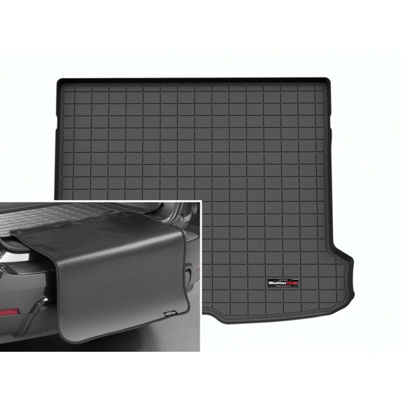 WeatherTech Cargo Trunk Liner with Bumper Protector compatible with Mercedes GLC SUV, AMG GLC 43 SUV - Behind 2nd Row w/ Bumper Protector, Black