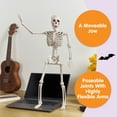 thumbnail image 4 of Joyfy 24 Inch Halloween Skeleton Decor with LED Light Eyes,Posable Skeleton Halloween Prop Full Body with Movable Joints for Haunted House Indoor Outdoor Decoration Spooky Decor, 4 of 10