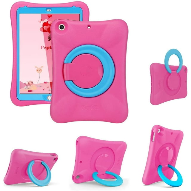 NLR Étui pour Enfants en EVA pour iPad / Support Multidirectionnel / Compatible avec 9.7 Pouces Nouvel iPad 2018/2017 (6e/5e Génération) / iPad