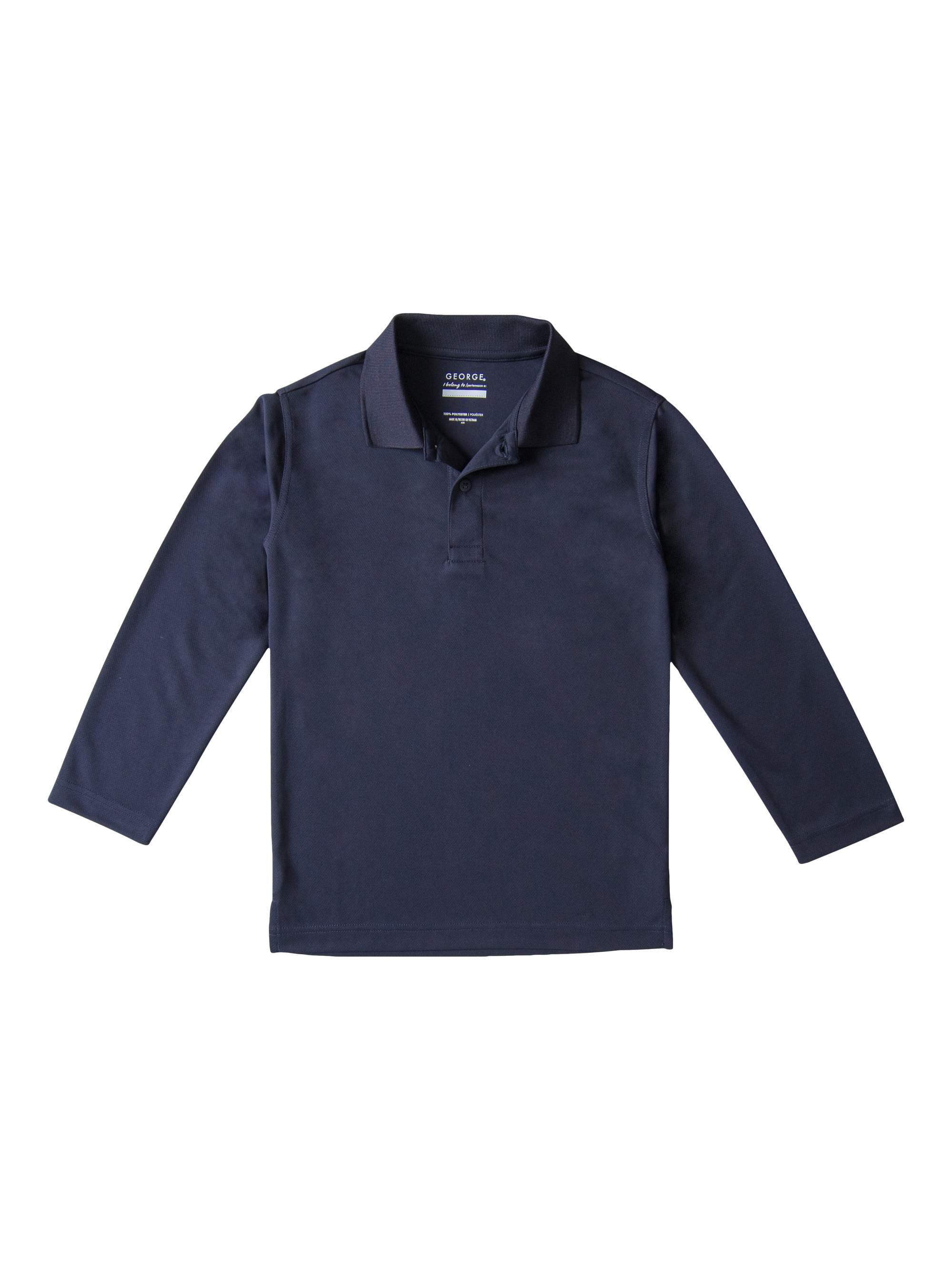 boys long sleeve performance polo
