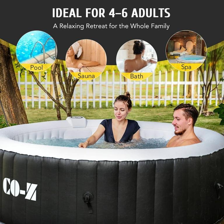 CO-Z Portable 6-Person Indoor Inflatable Hot Tub Spa with