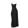 thumbnail image 1 of adviicd Robes pour Femmes Robes d'Été pour Femmes Col Ras du Cou Manches Courtes Taille à Nouer à Volants Décontractée Robe Trapèze Noir,P, 1 of 5