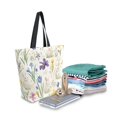 thumbnail image 2 of FORMRS Womens Canvas Tote Bag with Zipper Inner Pocket Shoulder Handbag, Blue Floral Rabbit, 2 of 7