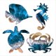 thumbnail image 1 of Esculturas de Pared DecoracióN de Arte de Pared Al Aire Libre de Metal, Tema de DecoracióN de Mar de Piscina de Playa con DecoracióN de Cangrejo de Tortuga Marina de Metal, 1 of 5