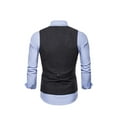 thumbnail image 3 of Seyurigaoka Men Business Waistcoat Solid Color Sleeveless Single-Breasted Vest, 3 of 6