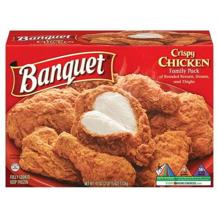 Banquet Bone-In: Crispy Chicken Family Pk Frozen Entree, 47 oz