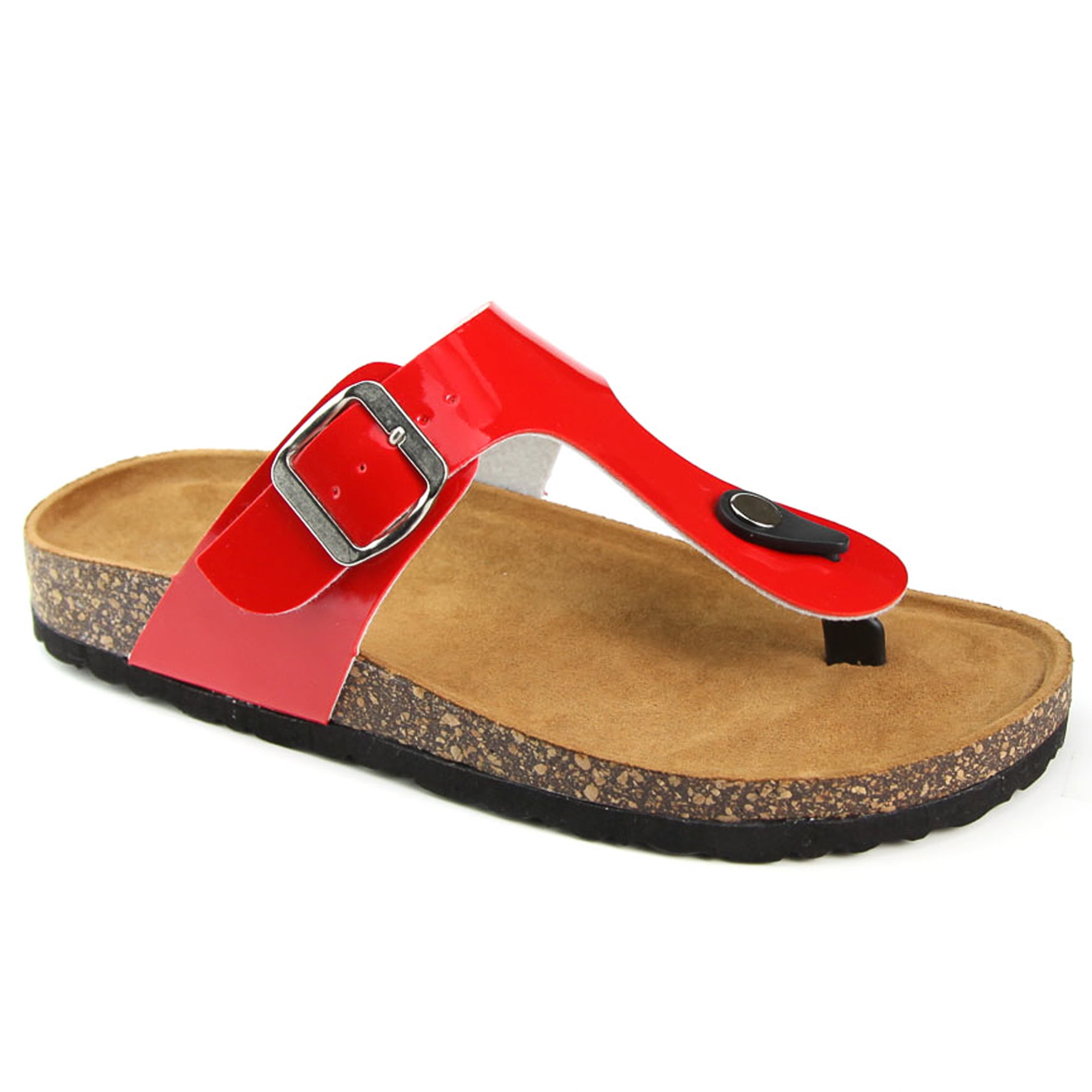 women's casual buckle straps sandals flip flop platform footbed sandals