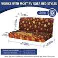 thumbnail image 6 of POLERO Autumn Stretch 2 Piece RV Jackknife Sofa Cover, Washable Furniture Protector Compatible with Travel Trailers, Motorhomes and Campers, 6 of 6