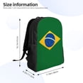 thumbnail image 3 of Brazil Flag Backpack Travel Bag For Men Women Lightweight Back Pack With Laptop Compartmen, 3 of 7