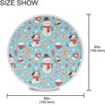 thumbnail image 4 of Coolnut Christmas Snowman Round Tablecloth 60", Waterproof Stain and Wrinkle Resistant Washable Decorative Table Covers for Kitchen Dining Tabletop Party Outdoor Picnic Christmas Decor, 4 of 7