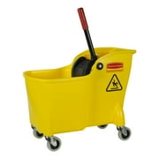 Rubbermaid Commercial Products Tandem 31-Quart Bucket and Wringer, Yellow