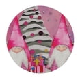 thumbnail image 2 of WYYP Fitted Tablecloth for Round Table,Christmas Dwarf Purple Xmas Tree White Table Cover with Elastic Edge Waterproof Table Cloth,Winter Snowflake Gift Circle Table Covers for Kitchen Indoor White, 2 of 7