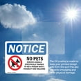 thumbnail image 6 of (2 Pack) No Pets Service Animals Allowed OSHA Notice Sign 18 Inch X 12 Inch Vinyl Label Decal Sticker Weather Resistant, UV Protected for Workplace, Business, and Construction Site,, 6 of 7