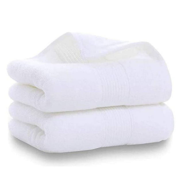 Juego de toallas de mano LRUUIDDE para baño, 2 unidades, algodón, 14 x 30 cm, color blanco