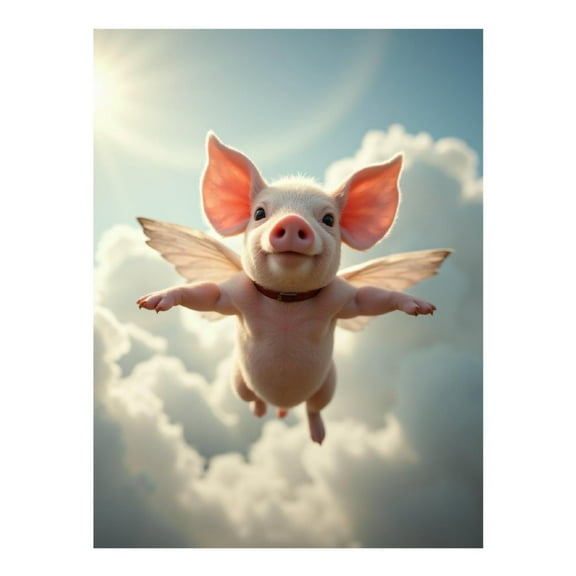 Diamond Art Kits for Adults - 5d Flying Piglet Sky Dream Diamond Painting for Adults, Diamond Art for Adults Beginners, Diamond Painting Kits for Adults for Home Wall Decor