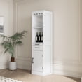 thumbnail image 3 of White Color Modular Wine Bar Cabinet Buffet Cabinet with Hutch for Dining Room, 3 of 15