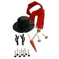 thumbnail image 1 of Wooden Simulation Christmas Snowman Dress Up Set Accessories Family Kit Toy Gift, 1 of 6