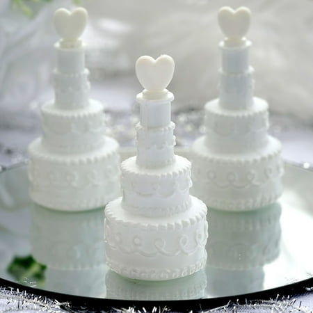 White Bubbles - Efavormart Wholesale White Cake Heart Bubbles Wedding Bridal Favor - 24/pk