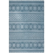 SAFAVIEH Cedar Brook Lynette Southwestern Cotton Area Rug, Blue/Ivory, 2'3" x 4'