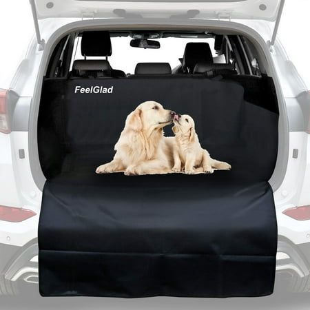 Reactionnx SUV Cargo Liner for Dogs - Dog Car Seat Covers Pet Seat Cover for Vans, Suvs - Black, Waterproof Nonslip Backing and