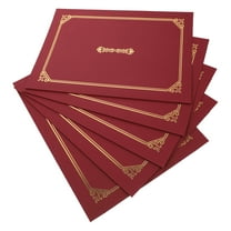 5 Pcs Certificate Holders Diploma Covers with Gold Foil Border Red Folder for Letter Size 8.5 x 11 Inch Diploma Document Award