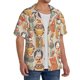 thumbnail image 2 of Fotbe Colorful Owls Camisa Estampada de Manga Corta para Hombre, Casual de Verano, Estilo Playero, Sin Arrugas-Medium, 2 of 5