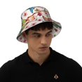 thumbnail image 5 of Yiaed Watercolor Floral With Butterflies Print Reflective Stripe Bucket Hat Unisex Funny Outdoor Fisherman Cap Beach Sun Hat, 5 of 5