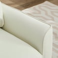 thumbnail image 5 of Resenkos 2-Piece Faux Leather Upholstered Sofa Set, Nordic Retro Style Casual Sofa Chair for Living Room Seating, Cream White, 5 of 12