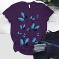 thumbnail image 2 of Icvfdpl Shirts For Women Blue Print Loose Fit Plus Size Outwear Comfortable S, 2 of 5