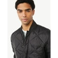 Free Assembly Men's Diamond Quilted Bomber Jacket