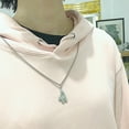 thumbnail image 5 of Jinsinto Spongebob Squarepants Pie Big Star Couple Titanium Steel Necklace Does Not Fade 2pcs silver, 5 of 5