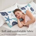 thumbnail image 5 of Navy Blue Coastal Body Pillow Cover 20 x 54 Inch Decorative Pillow Cover Starfish Shell Coral Summer Beach Ocean Lumbar Pillowcase Seasonal Rectangle Cushion Case for Couch Sofa Bed Living Room, 5 of 9