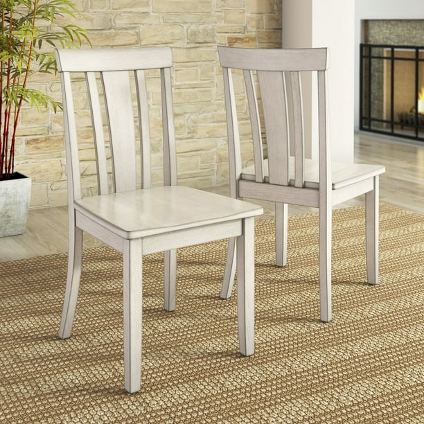 Lexington Slat Back Dining Chair, Set of 2, Antique White