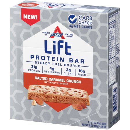 Atkins® Lift Salted Caramel Crunch Protein Bar 9-2.1 oz. Box