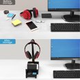 thumbnail image 3 of Soporte Para Auriculares Con Caja De Almacenamiento Base Antideslizante Soporte Para Auriculares Multifuncional Con Cajón Para Mantener Ordenado Y Soporte Para Auriculares Resistente A Los Arañazos Monstrate EL009912-00, 3 of 5