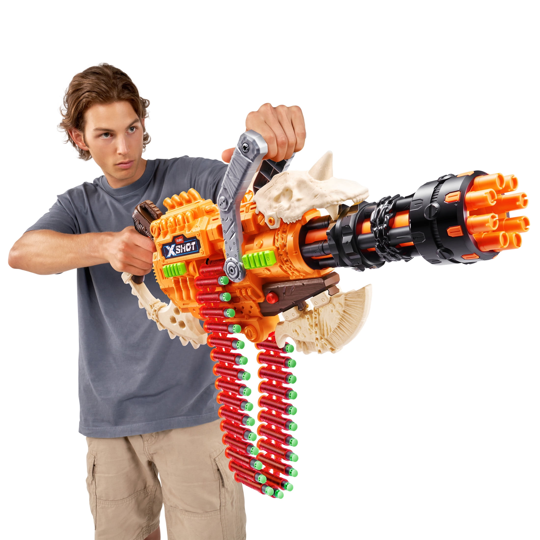 XSHOT Insanity HorrorFire Dread Hammer by Zuru with 48 Darts, Air Pocket Technology Darts and Dart Storage, Outdoor Toy for Boys and Girls, Teens and Adults